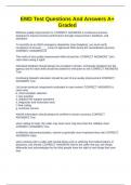 EMD Test Questions And Answers A&plus; Graded