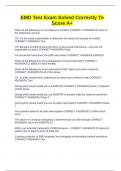 EMD Test Exam Solved Correctly To Score A&plus;
