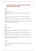 EDF 6225 Foundations of Applied Behavior Final Exam questions with correct answers 