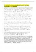 Certified Fire Protection Specialist &lpar;CFPS&rpar; Exam&colon; Questions & A&plus; Solutions 
