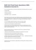 NUR 412 Final Exam Questions With Solutions Scored A&plus;&period;