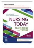 COMPLETE TEST BANK FOR &lowbar;  NURSING TODAY 10TH EDITION BY JOANN ZERWEKH EDD MSN RN ASHLEY  ZERWEKH GARNEAU PHD RN &vert;&vert;ALL CHAPTERS &lpar;01-26&rpar;&vert;&vert;VERIFIED ANSWERS&vert;&vert;GURANTEE PASS