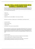 MN 566 FINAL EXAM QUESTIONS WITH CORRECT ANSWERS 2025