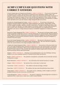 ACMP-CCMP EXAM QUESTIONS WITH CORRECT ANSWERS