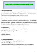 WGU C224 Research Foundations Study Guide Latest 2025&sol;2026 COMPLETE FREQUENTLY MOST TESTED QUESTIONS WITH COMPLETE SOLUTION &sol;GET IT 100&percnt; ACCURATE&excl;&lpar;Graded A&plus;&rpar;