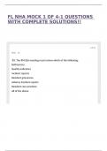 FL NHA MOCK 1 OF 4-1 QUESTIONS WITH COMPLETE SOLUTIONS&excl;&excl;