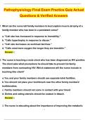 Rasmussen Pathophysiology Final Exam Practice Quiz &vert; 100&percnt; Correct Answers &vert; Verified &vert; Latest 2025 Version