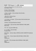 NUR 155 Exam 2 LAB values signs and symptoms &lpar;S-S&rpar; of Electrolyte &vert; Questions and answers &vert; Latest 2024&sol;2025 update &vert; Graded A&plus;