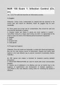 NUR 155 Exam 1 Infection Control &lpar;Ch&period; 31&rpar; &vert; Questions and answers &vert; Latest 2024&sol;2025 update &vert; Graded A&plus;