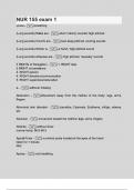 NUR 155 exam 1 &vert; Questions and answers &vert; Latest 2024&sol;2025 update &vert; Graded A&plus;