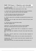 NUR 155 Exam 2 Vitamins and minerals &vert; Questions and answers &vert; Latest 2024&sol;2025 update &vert; Graded A&plus;