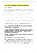 APHR QUIZ&colon; Questions With Detailed Solutions 