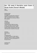 Nur 155 week 9 Narrative exam Exam 2 Study Guide &lpar;Tanner's Model&rpar; with 100&percnt; Correct Answers &vert; Verified &vert; Latest Update 2024&sol;2025
