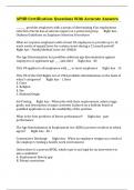 APHR Certification&colon; Questions With Accurate Answers 