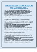 GBA 490 CHAPTER 6 EXAM QUESTIONS  AND ANSWERS RATED A