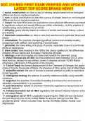 SOC 215 MSU FIRST EXAM VERIFIED AND UPDATED LATEST TOP SCORE BRAND NEW&excl;&excl;&excl;