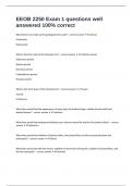 EEOB 2250 Exam 1 questions well answered 100&percnt; correct