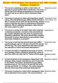 NCLEX - PN Acid-Base Test Questions with 100&percnt; Verified Answers &vert; Graded A&plus;