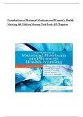 Test Bank Foundations of Maternal-Newborn and Women's Health Nursing&comma; 8th Edition by Murray Chapter 1-28 &vert; All Chapters
