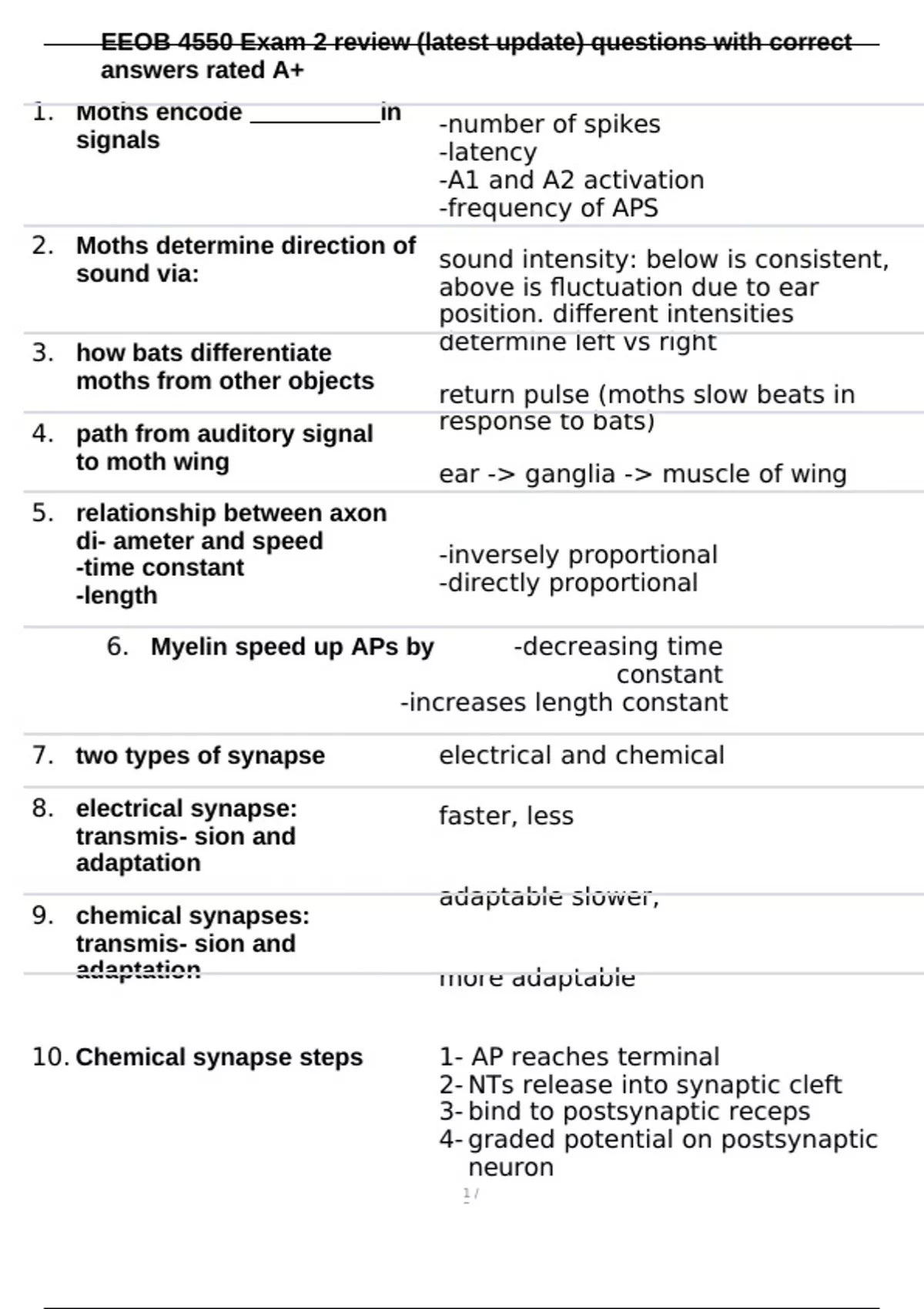 Eeob Database EEOB 4550 Exam 2 review (latest update) questions with correct answers ...