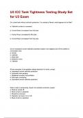 U3 ICC Tank Tightness Testing Study Set for U3 Exam &vert; Questions and answers &vert; Latest 2024 &sol; 2025 update &vert; Graded A&plus; &vert; Well Illustrated