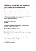 ICC California UST Service Technician Certification Exam Study Guide &vert; Questions and answers &vert; Latest 2024 &sol; 2025 update &vert; Graded A&plus; &vert; Well Illustrated