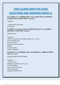 STAR GUARD WRITTEN EXAM  QUESTIONS AND ANSWERS RATED A&period;