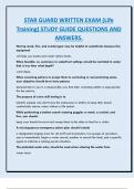 STAR GUARD WRITTEN EXAM &lpar;Life Training&rpar; STUDY GUIDE QUESTIONS AND  ANSWERS&period;