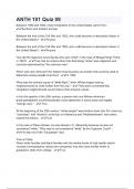 ANTH 101 Quiz 09 &lpar; Latest 2024 &sol; 2025 Update&rpar; Actual Questions and Answers &vert;100&percnt; Verified Correct &vert; 100&percnt; satisfaction guarantee