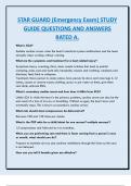 STAR GUARD &lpar;Emergency Exam&rpar; STUDY  GUIDE QUESTIONS AND ANSWERS  RATED A&period;