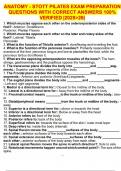 ANATOMY - STOTT PILATES EXAM PREPARATION QUESTIONS WITH CORRECT ANSWERS 100&percnt; VERIFIED &vert;2025>26&vert;