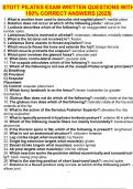 STOTT PILATES BUNDLED EXAM 100&percnt; VERIFIED &vert;LATEST UPDATE&vert; 2025&period;