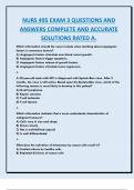 NURS 495 EXAM 3 QUESTIONS AND  ANSWERS COMPLETE AND ACCURATE  SOLUTIONS RATED A&period;