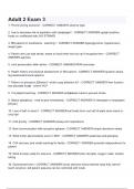 Adult 2 Exam 3  &lpar; Latest 2024 &sol; 2025 Update&rpar; Actual Questions and Answers &vert;100&percnt; Verified Correct &vert; 100&percnt; satisfaction guarantee