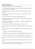 Adult 2 Exam 3  &lpar; Latest 2024 &sol; 2025 Update&rpar; Actual Questions and Answers &vert;100&percnt; Verified Correct &vert; 100&percnt; satisfaction guarantee