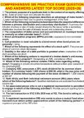 COMPREHENSIVE SIE PRACTICE EXAM QUESTIONS AND ANSWERS LATEST TOP SCORE &vert;2025>26&vert;