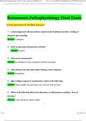 Pathophysiology Final Exam- Rasmussen University 2026 Updated Questions and Answers Correctly done