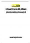Test Bank for College Physics&comma; 5th Edition by Alan Giambattista &ndash; Chapters 1&ndash;30