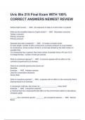 Uvic Bio 215 Final Exam WITH 100&percnt; CORRECT ANSWERS NEWEST REVIEW