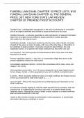 FUNERAL LAW EXAM&colon; CHAPTER 15 PRICE LISTS&comma; NYS FUNERAL LAW EXAM-CHAPTER 16&comma; THE GENERAL PRICE LIST&comma; NEW YORK STATE LAW REVIEW&colon; CHAPTER 20&colon; PRENEED TRUST ACCOUNTS