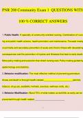 PNR 208 Community Exam 1 QUESTIONS WITH  100 &percnt; CORRECT ANSWERS