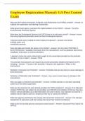 Employee Registration Manual&colon; GA Pest Control Exam Questions and Answers