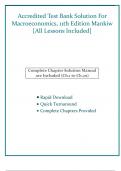 Accredited Test Bank Solution For Macroeconomics&comma; 11th Edition Mankiw &lbrack;All Lessons Included&rsqb;