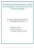 Accredited Test Bank Solution For Kirk's Fire Investigation&comma; 8th Edition Icove &lbrack;All Lessons Included&rsqb;
