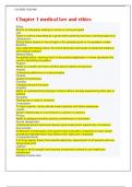 Chapter 1 medical law and ethics with Questions and Answers