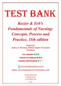 Test Bank for Kozier & Erb's Fundamentals of Nursing&colon; Concepts&comma; Process and Practice 11th Edition by Berman&comma;  9780135428733 Chapter 1-51 