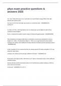 phys exam practice questions & answers 2025