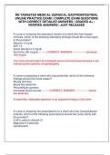 RN TARGETED MEDICAL SURGICAL GASTROINTESTINAL ONLINE PRACTICE EXAM &vert; COMPLETE EXAM QUESTIONS WITH CORRECT DETAILED ANSWERS &vert; GRADED A&plus; &vert; VERIFIED ANSWERS &vert; JUST RELEASED