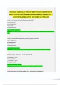 PHOENIX FIRE DEPARTMENT TEST UPDATED EXAM WITH MOST TESTED QUESTIONS AND ANSWERS &vert; GRADED A&plus; &vert; ASSURED SUCCESS WITH DETAILED RATIONALES