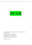  NR 508 PHARM WEEK 8 QUESTIONS WITH 100&percnt; CORRECT ANSWERS